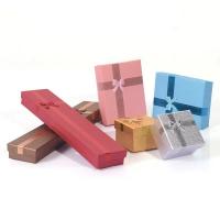 Paper Gift Box printing  & with ribbon bowknot decoration mixed colors Sold By Lot