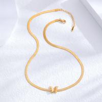 Edelstahl Schmuck Halskette, 304 Edelstahl, mit Verlängerungskettchen von 5cm, 24 K vergoldet, Modeschmuck & für Frau, goldfarben, Länge ca. 45 cm, verkauft von PC
