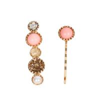Hair Slide Zinc Alloy plated fashion jewelry & for woman & with rhinestone Sold By Bag