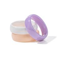 Finger Ring smykker, Porcelæn, mode smykker & forskellig størrelse for valg & for kvinde, flere farver til valg, 6mm, Solgt af PC