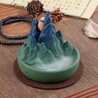 Backflow Incense Burner, Porcelain, handmade, for home and office & durable, 105x105x102mm, Sold By PC