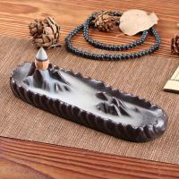 Backflow Incense Burner, Porcelain, handmade, for home and office & durable, 180x60x33mm, Sold By PC