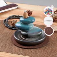 Backflow Incense Burner, Porcelain, half handmade, for home and office & durable, 100x100x70mm, Sold By PC