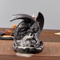 Backflow Incense Burner, Porcelain, handmade, for home and office & durable, 100x130x120mm, Sold By PC