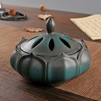 porcelaine Brûleur d’encens, fait à la main, pour la maison et le bureau & durable, 110x110x80mm, Vendu par PC