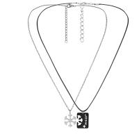 Ожерелье-пара, Нержавеющая сталь 304, с 1.57inch,1.97inch наполнитель цепи, 2 шт. & ювелирные изделия моды & Мужская, длина:Приблизительно 17.32 дюймовый, продается указан