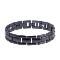 Brass Bracelet & Bangle plated fashion jewelry & for man black nickel lead & cadmium free 12mm Length Approx 8.07 Inch Sold By PC