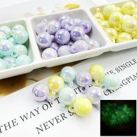 Plated Acrylic Beads, Round, DIY & luminated, more colors for choice, 16mm, 10PCs/Bag, Sold By Bag