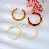 Acrylic Jewelry Earring, fashion jewelry & for woman, more colors for choice, 58mm, Sold By Pair