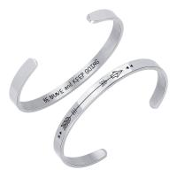 Titanium Steel Bracelet & Bangle anoint fashion jewelry & Unisex original color 6mm Inner Approx 62mm Sold By PC