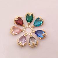 Zinc Alloy Rhinestone Pendants KC gold color plated DIY & with rhinestone nickel lead & cadmium free Sold By Bag