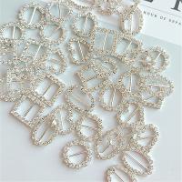 DIY Jewelry Supplies Zinc Alloy silver color plated & with rhinestone nickel lead & cadmium free Sold By Bag