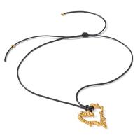 Edelstahl Schmuck Halskette, 304 Edelstahl, mit Wachsschnur, Modeschmuck & für Frau, keine, 33.50x36.10mm, Länge 64 cm, verkauft von PC