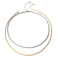 Stainless Steel Jewelry Necklace 304 Stainless Steel with 6cm extender chain Vacuum Ion Plating fashion jewelry & for woman Length 42 cm Sold By PC