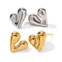 Stainless Steel Stud Earrings, 304 Stainless Steel, Vacuum Ion Plating, fashion jewelry & for woman, more colors for choice, 19.10x19.20mm, Sold By Pair