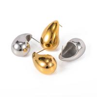 Nerezová ocel náušnice, 304 Stainless Steel, módní šperky & různé velikosti pro výběr & pro ženy, více barev na výběr, 32.20x18.70mm, Prodáno By Pair