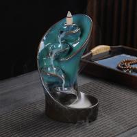 Backflow Incense Burner, Porcelain, handmade, for home and office & durable, 120x100x210mm, Sold By PC