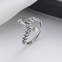 Sterling Silver Κοσμήματα δάχτυλο του δακτυλίου, 925 ασημένιο ασήμι, κοσμήματα μόδας & για τη γυναίκα, νικέλιο, μόλυβδο και κάδμιο ελεύθεροι, 17mm, Sold Με PC