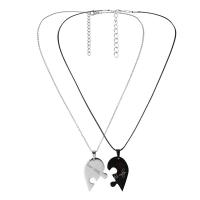 Couple Necklace, 304 Stainless Steel, with 1.97inch extender chain, plated, 2 pieces & fashion jewelry & Unisex, Length:Approx 17.32 Inch, Sold By Set