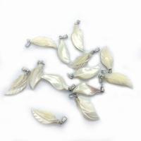 Fashion Iron Pendants with Shell Leaf DIY white Sold By PC