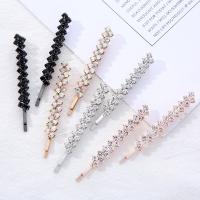 Hair Slide Zinc Alloy plated for woman & with rhinestone nickel lead & cadmium free Sold By Pair