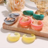 Boucle d'oreille bijoux acrylique, avec alliage de zinc, bijoux de mode & pour femme, plus de couleurs à choisir, 39mm, Vendu par paire