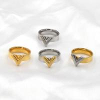 Палец кольцо из нержавеющей стали, Нержавеющая сталь 316, Буква V, разный размер для выбора & Женский, Много цветов для выбора, продается PC