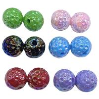Solid Color Akryl perler, Runde, du kan DIY, flere farver til valg, 16mm, 200pc'er/Bag, Solgt af Bag