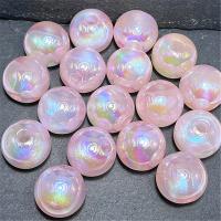 Plated Acrylic Beads Round DIY Sold By Bag