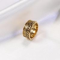 Stainless Steel Finger Ring 316L Stainless Steel 18K gold plated fashion jewelry & for man golden Sold By PC
