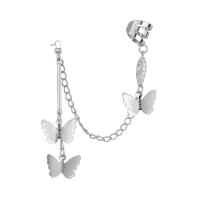 Fashion Earring Cuff and Wraps Zinc Alloy silver color plated fashion jewelry & for woman silver color 6 9.5cm Sold By PC
