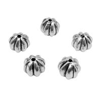 Tibetan Style Spacer Beads, Pumpkin, antique silver color plated, vintage & DIY, nickel, lead & cadmium free, 9x9mm, Approx 50PCs/Bag, Sold By Bag