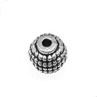 Tibetan Style Spacer Beads, Round, antique silver color plated, vintage & DIY, nickel, lead & cadmium free, 8x8mm, Approx 50PCs/Bag, Sold By Bag