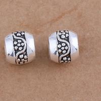 Zinc Alloy Jewelry Beads barrel antique silver color plated vintage & DIY nickel lead & cadmium free Approx Sold By Bag