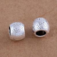 Tibetan Style Spacer Beads, barrel, antique silver color plated, vintage & DIY, nickel, lead & cadmium free, 9x7mm, Approx 10PCs/Bag, Sold By Bag