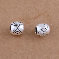 Tibetan Style Jewelry Beads, barrel, antique silver color plated, vintage & DIY, nickel, lead & cadmium free, 8x8mm, Approx 10PCs/Bag, Sold By Bag