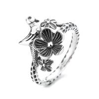 Sterling Silver Jewelry Finger Ring, 925 sterline d'argento, gioielli di moda & per la donna, assenza di nichel,piombo&cadmio, 16mm, Venduto da PC