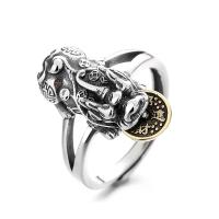 Solidny srebrny pierścień, 925 Srebro, biżuteria moda & dla obu płci, bez zawartości niklu, ołowiu i kadmu, 19mm, sprzedane przez PC