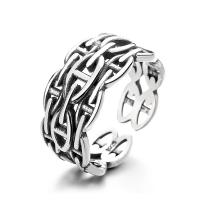 925 Sterling Silver Finger Rings, Antique finish, fashion jewelry & for woman, nickel, lead & cadmium free, 9mm, Sold By PC
