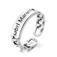 Solidny srebrny pierścień, 925 Srebro, biżuteria moda & dla obu płci, bez zawartości niklu, ołowiu i kadmu, 5mm, sprzedane przez PC