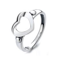 Sterling Silver šperky prst prsten, 925 Sterling Silver, Srdce, módní šperky & pro ženy, nikl, olovo a kadmium zdarma, 10mm, Prodáno By PC
