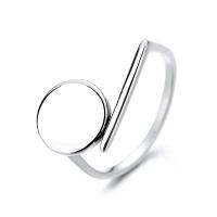 Ezüst ékszer Finger Ring, 925 ezüst, Geometriai minta, divat ékszerek & a nő, nikkel, ólom és kadmium mentes, 11mm, Által értékesített PC