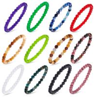 Gemstone Armbånd, Ædelsten, håndlavet, mode smykker & forskellige materialer til valg & Unisex, 6mm, Solgt Per Ca. 7.48 inch Strand