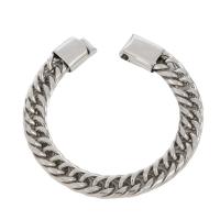 Stainless Steel Jewelry Bracelet, 316L Stainless Steel, polished, fashion jewelry & for man, original color, Length:21.5 cm, Sold By PC