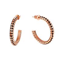 Brass Stud Earring Letter C rose gold color plated for woman nickel lead & cadmium free Sold By Pair