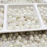Resin Jewelry Beads Round DIY white Sold By Bag