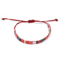 argile de polymère bracelet, avec Seedbead & cordon de polyester, style folk & pour femme, plus de couleurs à choisir, Longueur Environ 6-11 pouce, Vendu par PC