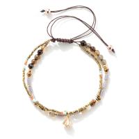 alliage de zinc bracelet, avec Seedbead & cordon de polyester, multicouche & Style bohème & pour femme, plus de couleurs à choisir, Longueur:Environ 6-11 pouce, Vendu par PC