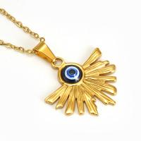 Titanium Steel Jewelry Set with Resin Evil Eye real gold plated & for woman & enamel Sold By PC