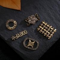 Tibetan Style Brooch Finding, DIY & different styles for choice & with rhinestone, nickel, lead & cadmium free, 20PCs/Bag, Sold By Bag